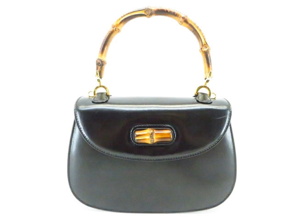 Gucci Bag Handbag Bamboo Calf Black